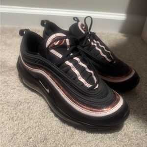 Nike Air Max 97s Black and Pink Sneakers Womens